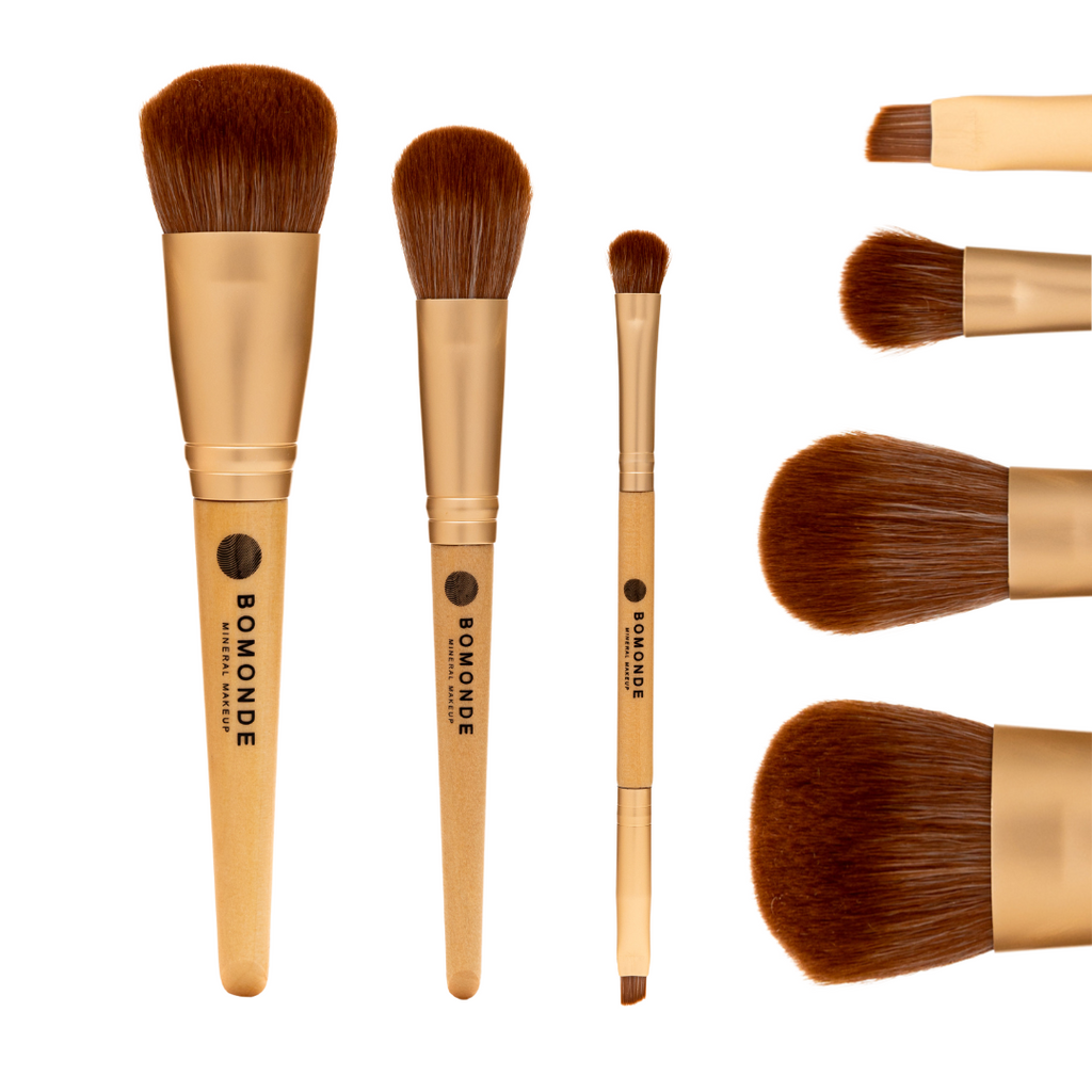3 Piece Vegan Makeup Brush Set-0